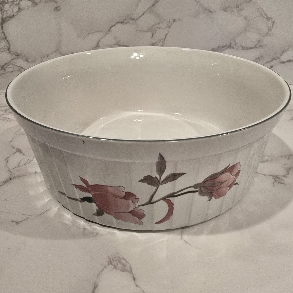 Mikasa Ultra Ceram Bake&Serve Souffle/Casserole Bowl - UP009 Silk Flowers